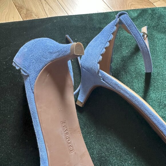 Talbots Leather Robin's Egg Blue 1 Inch ankle strap heels - size 11 - Unworn - Picture 3 of 4